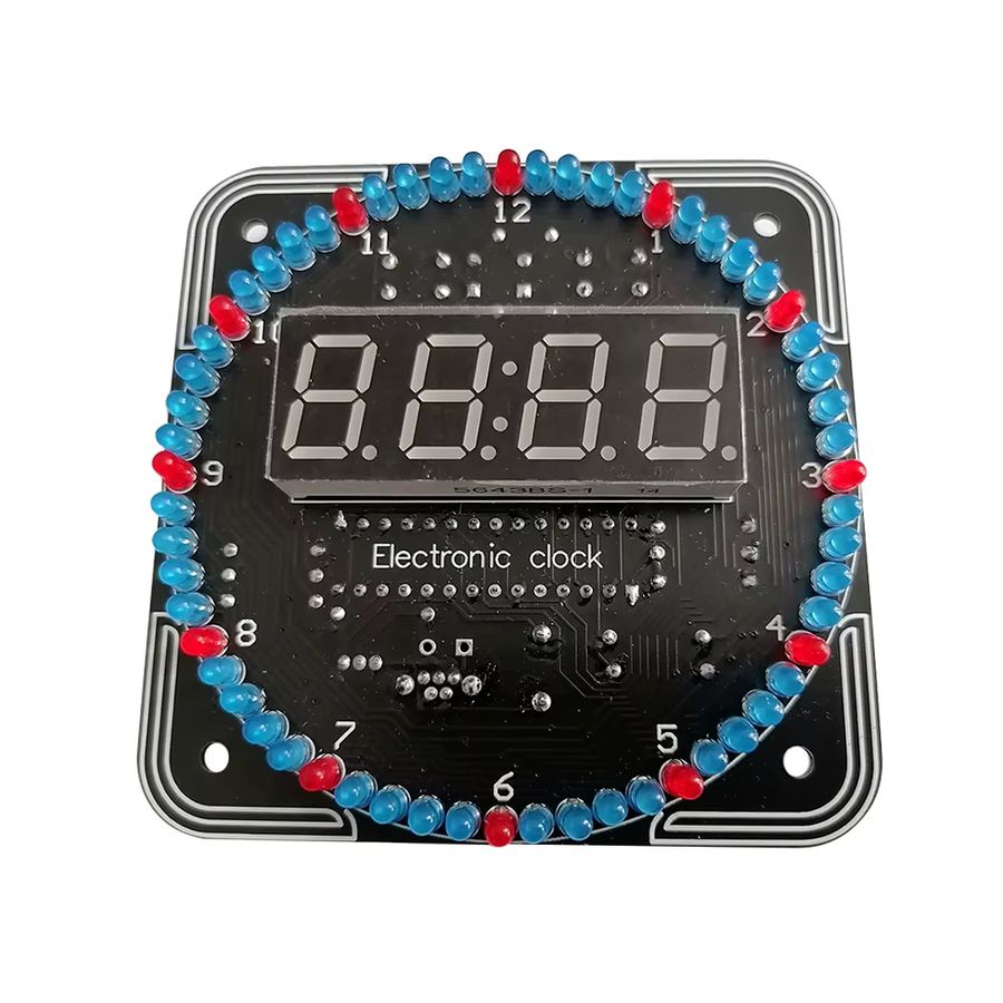 Gaqqee DS1302 DIY Digitalanzeige Uhr mit rotierender LED-Scrollfunktion, Zeit, Temperatur und Alarm - Bild 2