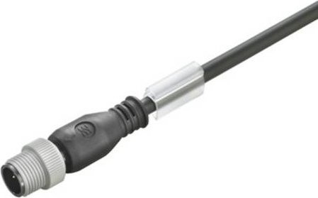 Weidmüller Sensor-Aktor-Steckverbinder M12 Stecker gerade, 4-polig, schwarz, 3,00 m - Bild 1