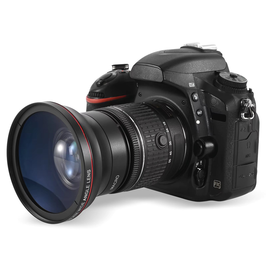 Lightdow Superweitwinkelobjektiv 0,43x für Canon Nikon Sony Kameras, Schwarz, Filtergröße 52 mm - Bild 4