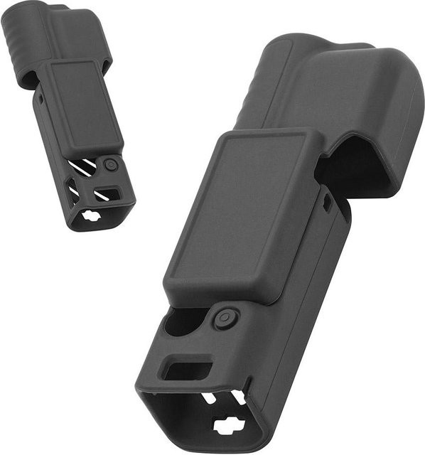 DJI Pocket 4 Silikon-Schutzhülle mit Schnellverschluss-Clip und Adapterrahmen in Schwarz - Bild 1