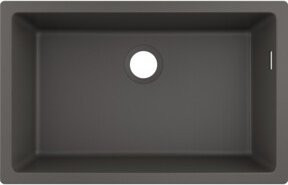 Hansgrohe Unterbauspüle aus Granit-Verbundwerkstoff in Steingrau mit einem Hauptbecken, Breite: 65,8 cm, Tiefe: 39,8 cm - Bild 1