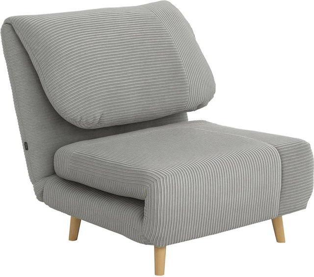 HOMCOM Schlafsessel in Blau mit Cord-Optik und Holzrahmen, B/T/H: 89 x 82 x 85 cm - Bild 1