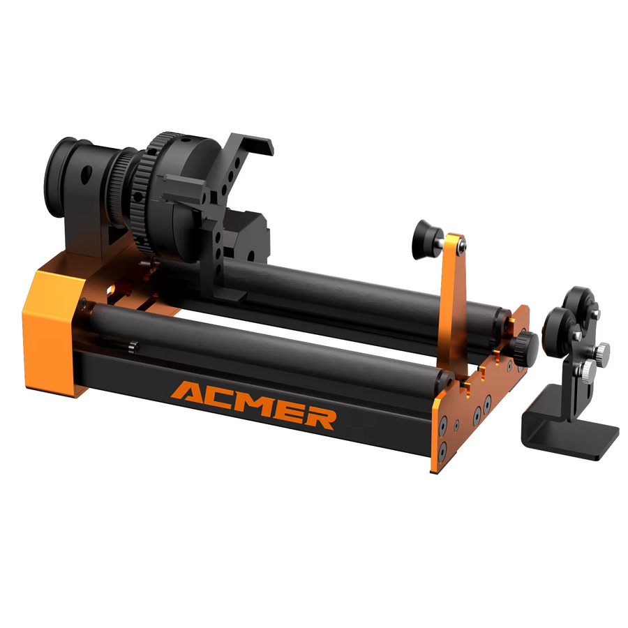 ACMER M4 Rotationsrollenfutter für Lasergravierer in Schwarz, 360 Grad drehbar mit 3-Backen-Spannung für Ringkugel-Objekte, Durchmesser 4-64 mm - Bild 7