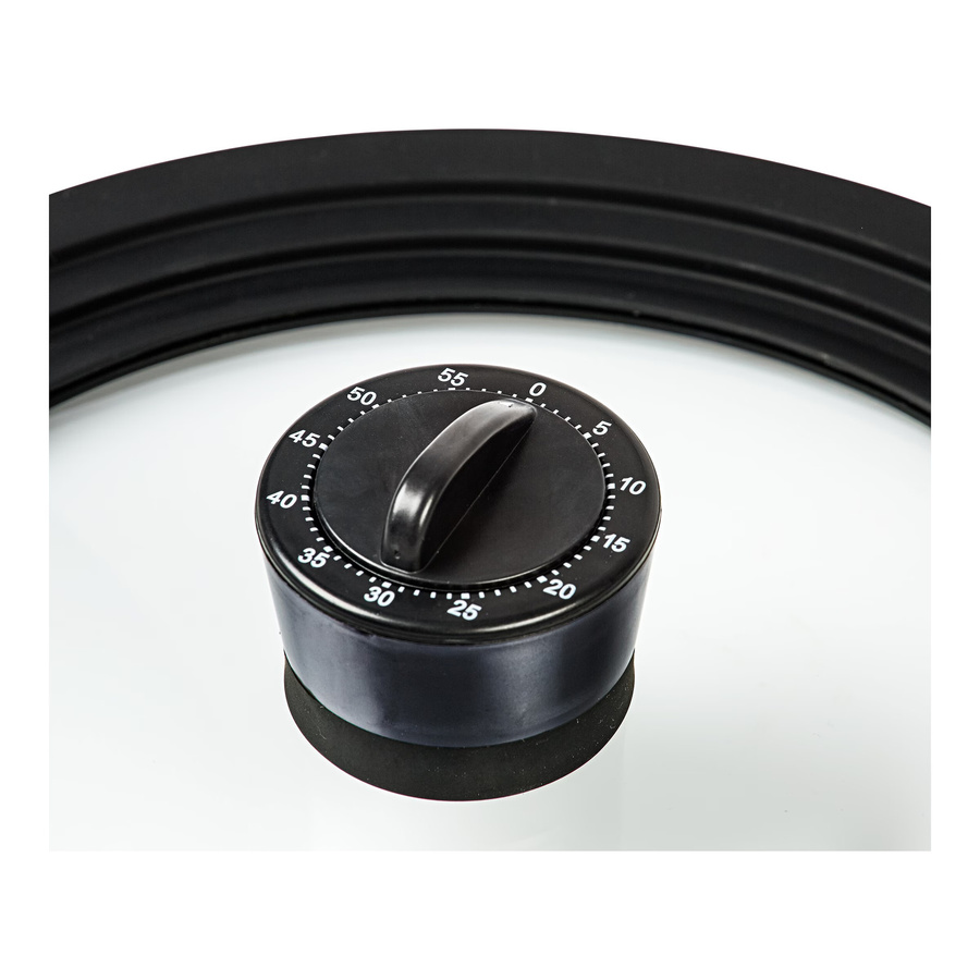 Genialo Universal-Deckel mit Timer in Transparent oder Schwarz, 1 Stück - Bild 2