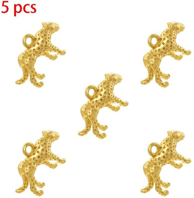 ZHUKOU Leopard Anhänger, Messing, Gold, Damen - Bild 1