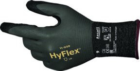 Ansell Hyflex 11-939 Schutzhandschuh aus Nitril in Schwarz und Grau, Größe 8 - Bild 1