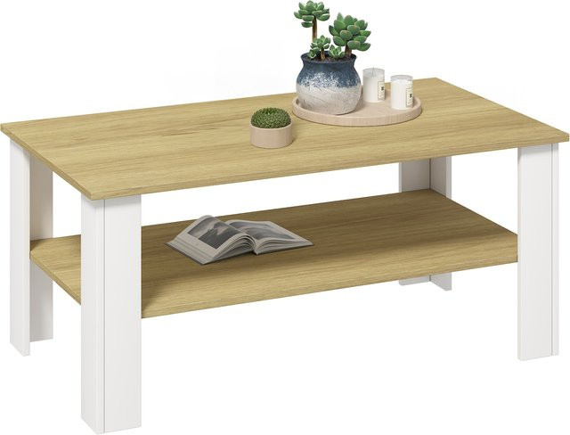VCM Beistelltisch aus Holz in Braun, minimalistischer Couchtisch für dein Wohnzimmer, H x B x T: 44 x 100 x 55 cm - Bild 1
