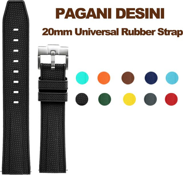 Pagani Design Uhrenarmband Kautschuk, 20 mm - Bild 1