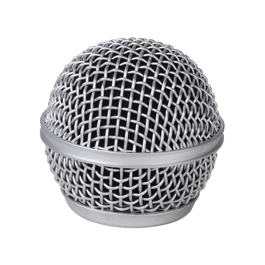 Shure Ersatz-Mikrofongitterkopf aus Stahlgeflecht in Silber für SM58 und BETA58A Mikrofone - Bild 1