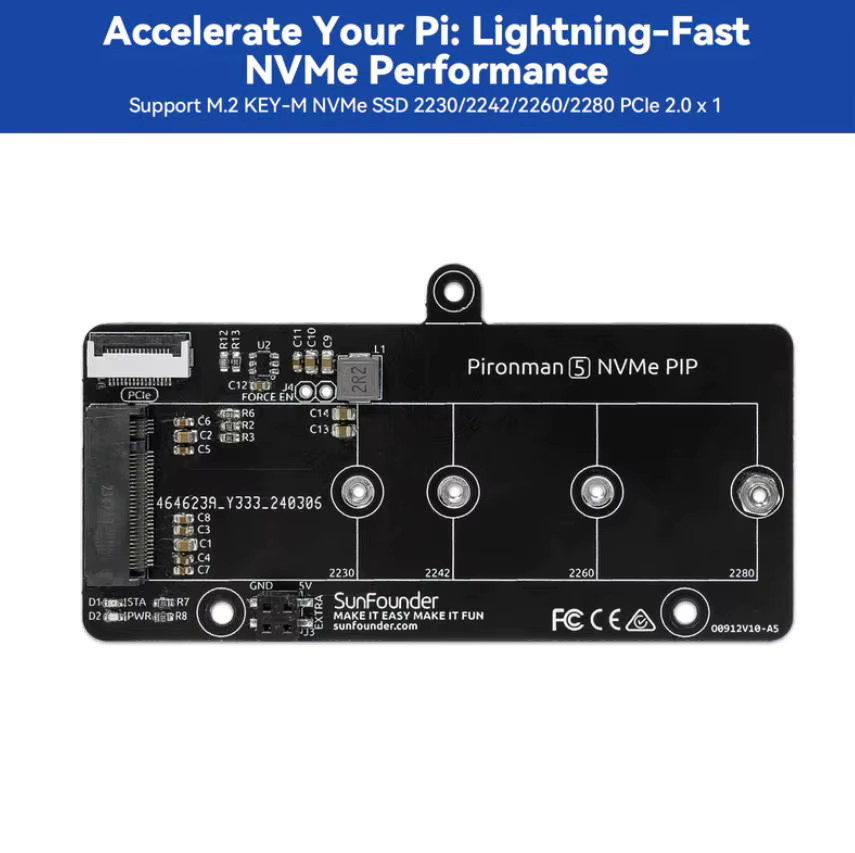 Pironman 5 NVMe M.2 SSD PCIe Mini PC Gehäuse für Raspberry Pi 5 in Silber - Bild 3