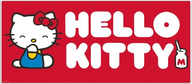 Hello Kitty Schreibtischunterlage Desk Mat in Rot - Bild 1