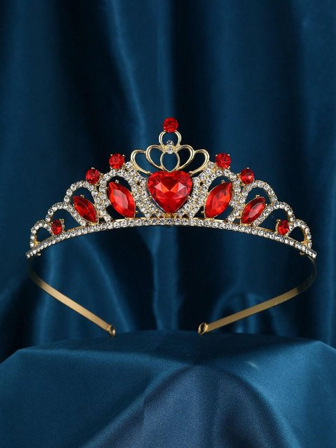 Brautkrone Tiara, rot, Kristall, Damen - Bild 1
