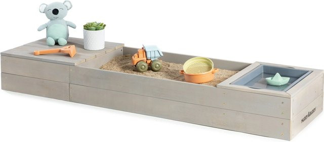 Muddy Buddy Sandkasten Space Saver aus Zypressenholz in Grau - Bild 1