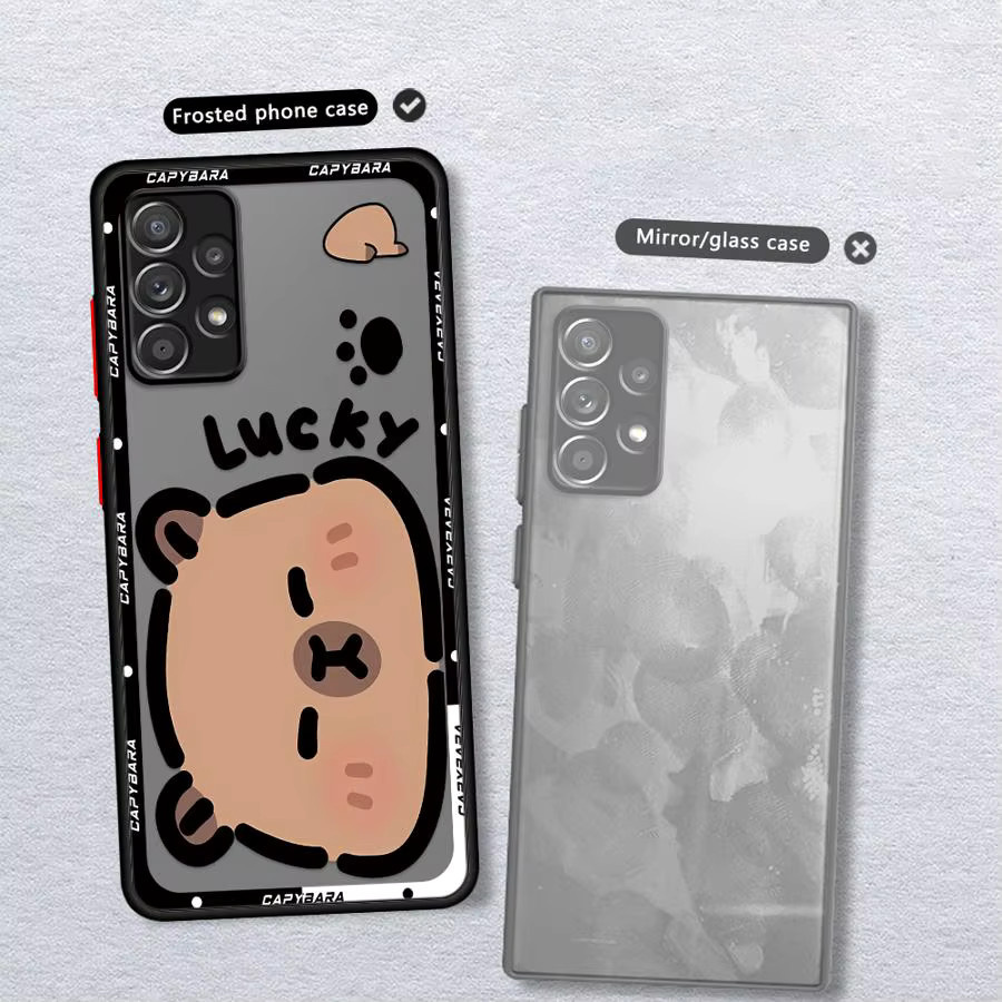 Niedliche Handyhülle mit Capybara Motiv für Samsung Galaxy A17 A52 A35 A16 A15 A52S A72 A14 A23 A34 A36 A53 A56 A55 A73 A33 A54 - Bild 4