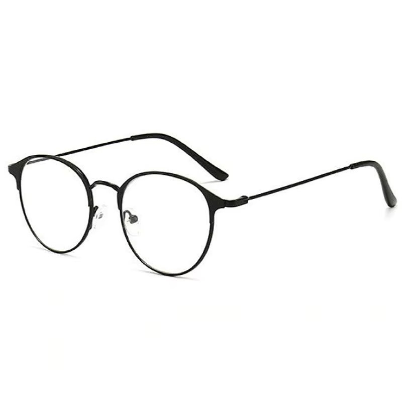 DIXSG Lesebrille, Rund, Vollrand, Metall, Schwarz, Unisex, Blaulichtfilter - Bild 3