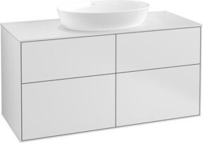 V&B Waschtischunterschrank Finion mit Wandbeleuchtung, Farbe: Weiß lackiert, B: 120 cm, T: 50,1 cm - Bild 1