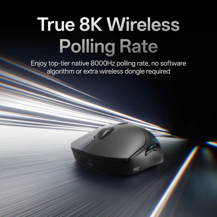 Rapoo VT2 MAX Kabellose E-Sport-Gaming-Maus mit 8K Polling-Rate und optischem Sensor in Schwarz oder Lila - Bild 1