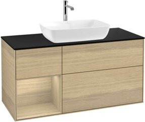 V&B Waschtischunterschrank Finion in Eiche, Breite: 120 cm, Tiefe: 50,1 cm, Höhe: 50,1 cm - Bild 1