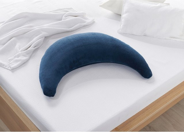 Theraline Plüschmond Stillkissen Blau, B/H: 140 x 27 cm - Bild 1