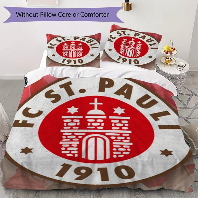 St. Pauli FC Muster Bettwäsche Steppset von wanghengyao mit Bettbezug und 2 Kissenbezügen, B/H: 220 x 240 cm - Bild 1