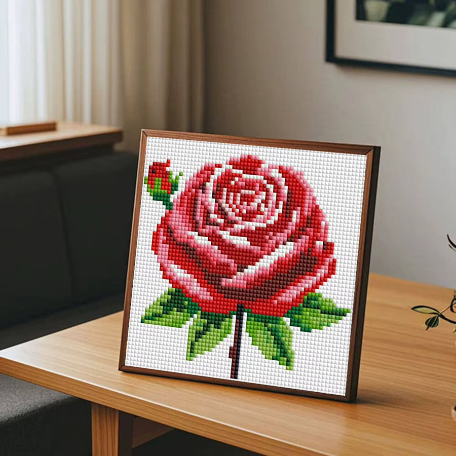 Huacan 8er Set DIY Diamantmalerei mit Blumenmotiven Rose und Tulpe in Mehrfarbig für Wanddeko und Weihnachtsgeschenke - Bild 3