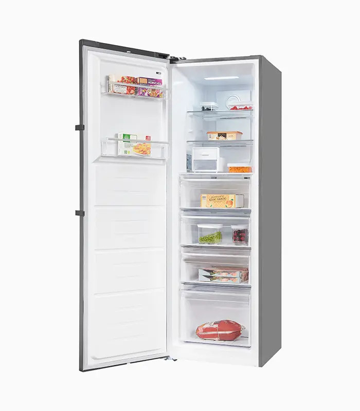 Exquisit GS295-NF-H-040E No Frost Gefrierschrank in Inoxlook, Farbe Silber/Grau, H x B x T: 246 x 60 x 66 cm - Bild 2