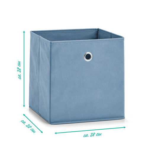 Zeller Aufbewahrungsbox aus Kunstfaser in Blau, B/H: 28 x 28 cm - Bild 2