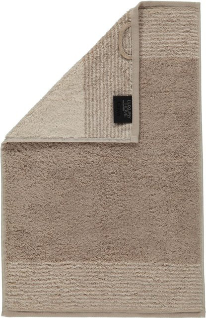 Gästetuch TWO-TONE cawo in Beige aus Baumwoll-Terry mit Oeko-Tex Standard 100 - Bild 1