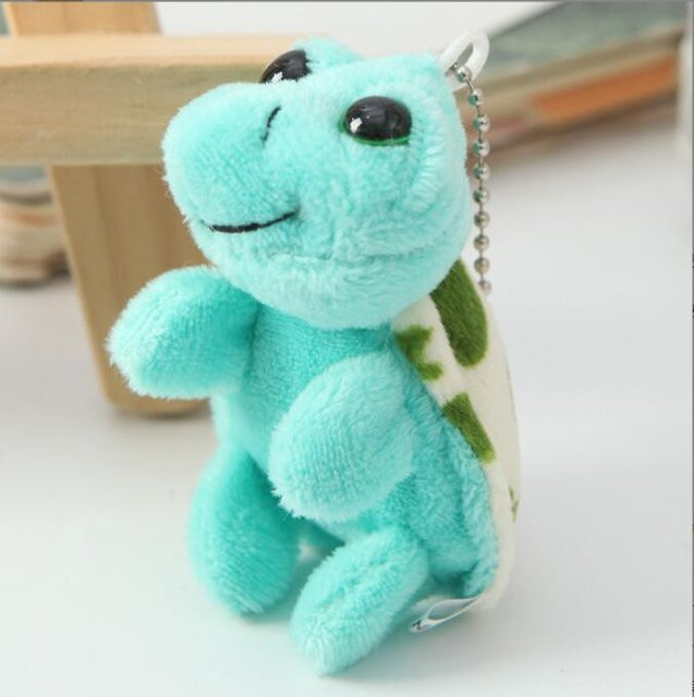 Linyi toy Schildkröte Schlüsselanhänger Plüsch, blue, 8 cm, Unisex - Bild 1