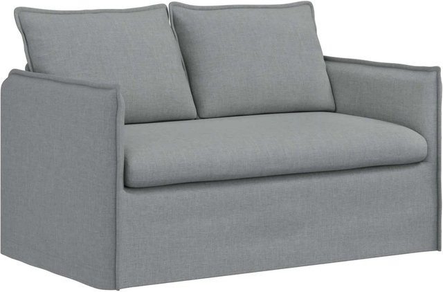 vidaXL Sofa Hellgrau mit Stoffbezug und Metallrahmen B/T/H: 136 x 82 x 85 cm - Bild 1