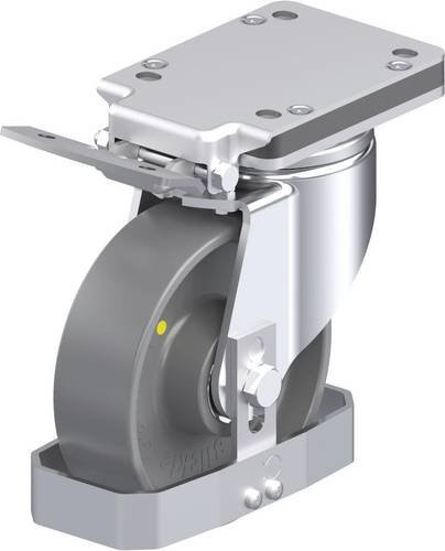 Blickle Stahlblech-Lenkrolle LH-PO 160K-IS-ELS-FS in Grau mit 160 mm Rad-Durchmesser und 450 kg Tragfähigkeit - Bild 1