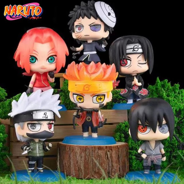 Bandai Naruto Shippuden Actionfiguren, 6-teiliges Set, Q-Version, PVC - Bild 1