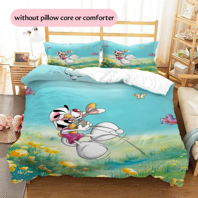 NanHome Diddl Bettwäsche-Set mit Motiv, Blau, B/H: 140 x 200 cm, bestehend aus 1 Bettbezug und 2 Kissenbezügen - Bild 1