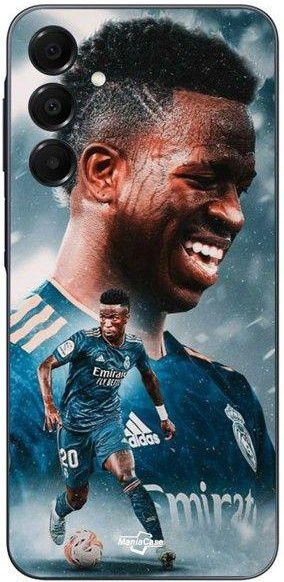 Maniacase Handyhülle für Samsung Galaxy A16 mit Vinicius JR Design in Blau und Schwarz aus flexiblem Silikon - Bild 1