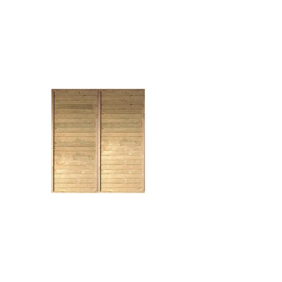 Karibu Seitenwand für Einzelcarport aus Massivholz, Farbe: Braun, Breite: 180 cm - Bild 2