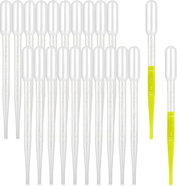 100 Stück Einweg-Transferpipetten aus Kunststoff, transparente kalibrierte Tropfer für Labor und DIY-Projekte, 3 ml - Bild 1
