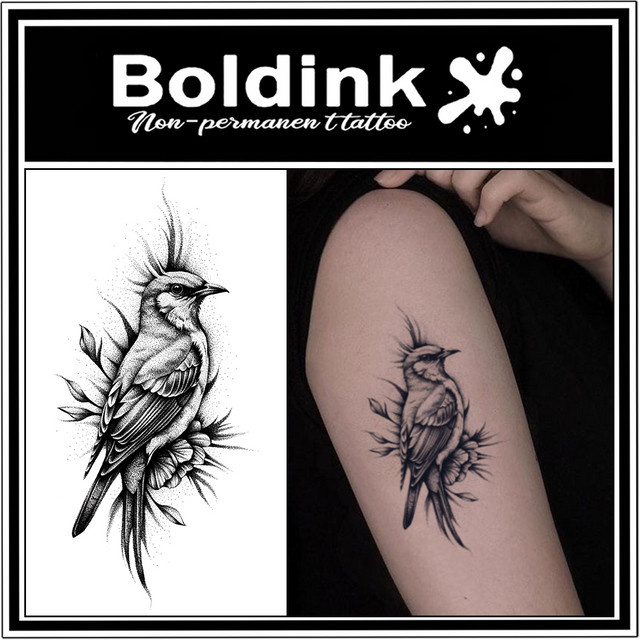 BOLDINK Tattoo-Aufkleber Schwarz-grau, Unisex - Bild 1