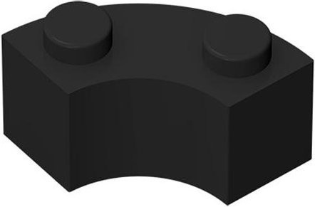 Yiran toy MOC-Teile 3063 85080 Stein Rund Ecke 2x2 Makkaroni Steine, 50-teiliges Set, schwarz, ab 6 Jahren - Bild 1