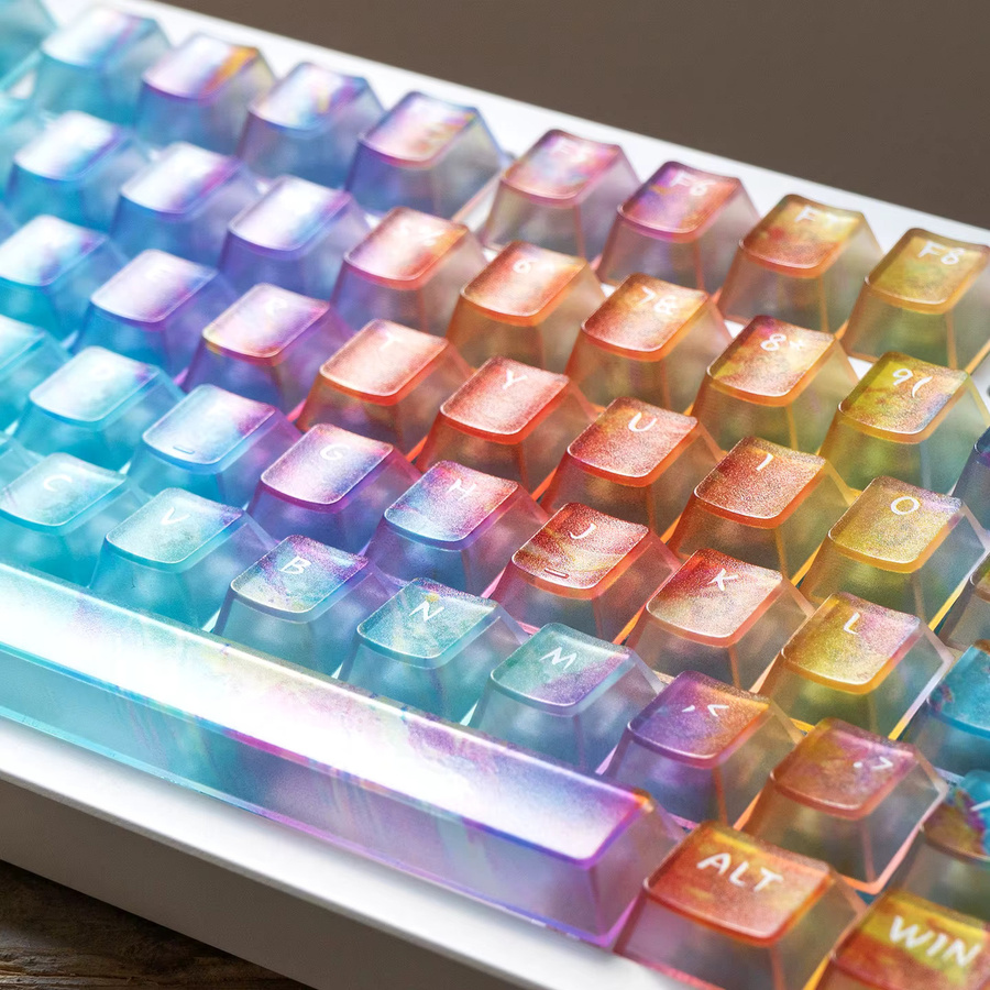 Mintcaps Blue Gradient Keycaps aus transparentem PC im Cherry-Profil für mechanische MX-Tastaturen - Bild 3