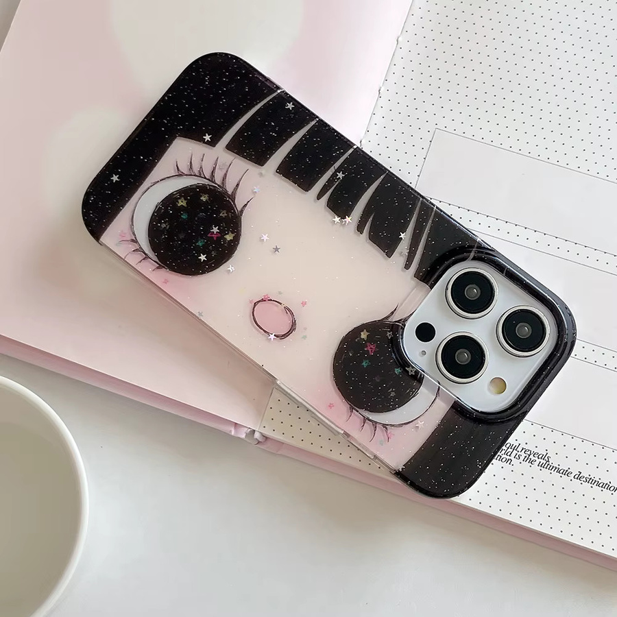 KASONPAI Handyhülle mit Cartoon Anime Shinning Eyes Design für iPhone 17 16 15 14 13 Pro Max in Multicolour - Bild 3