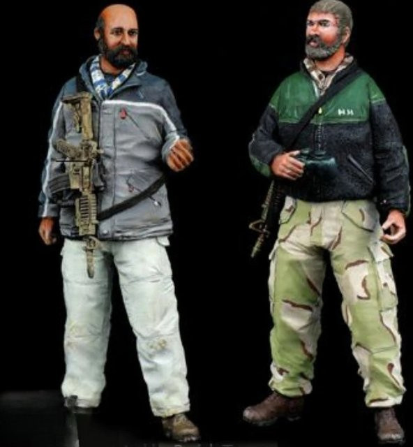BAANFU GK Special Forces Harzmodellfigur, 2-Figur, Maßstab 1:35, Bausatz - Bild 1