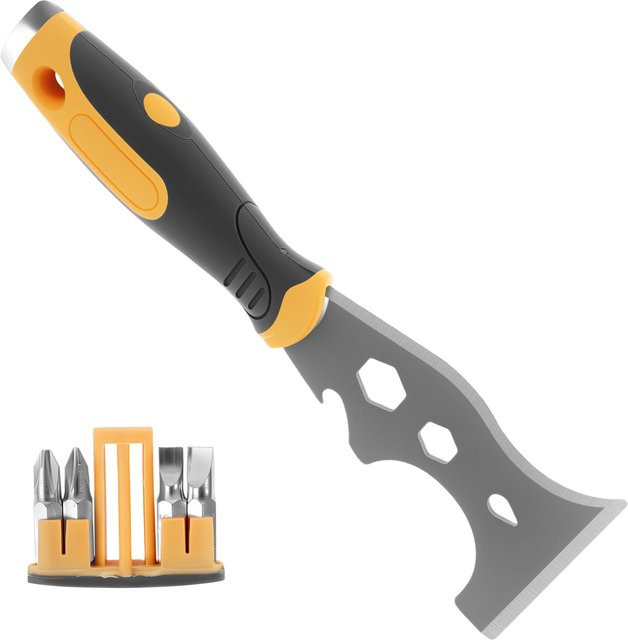 Toorise 16-in-1 Farbschaber und Multi-Malermesser mit Hammerende und Schraubenbits für Trockenbau und Holz - Bild 1
