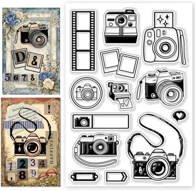 Transparenter Kamera-Film-Stempel für Journaling und Scrapbooking - Bild 1