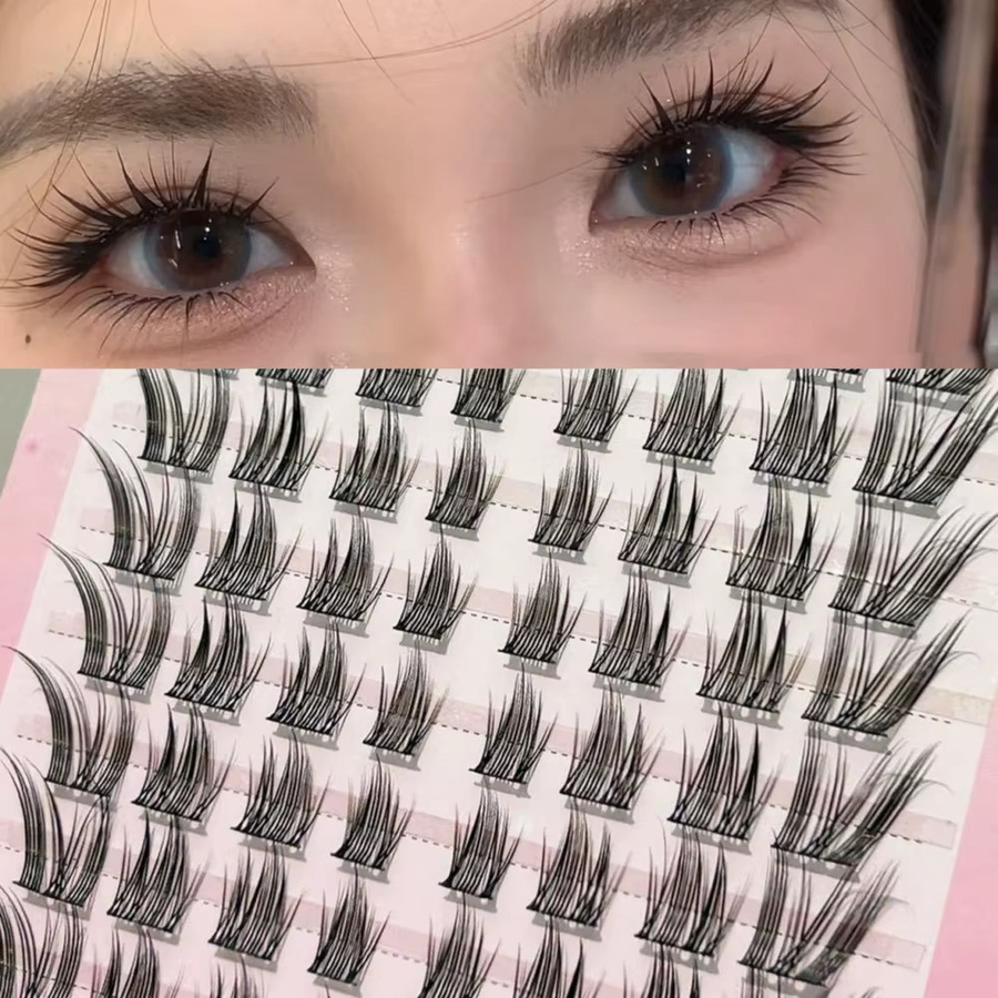 Cat Queen DIY Wimpernbüschel-Set, 10 Reihen, mit Klebeset und Wimpernzange - Bild 2