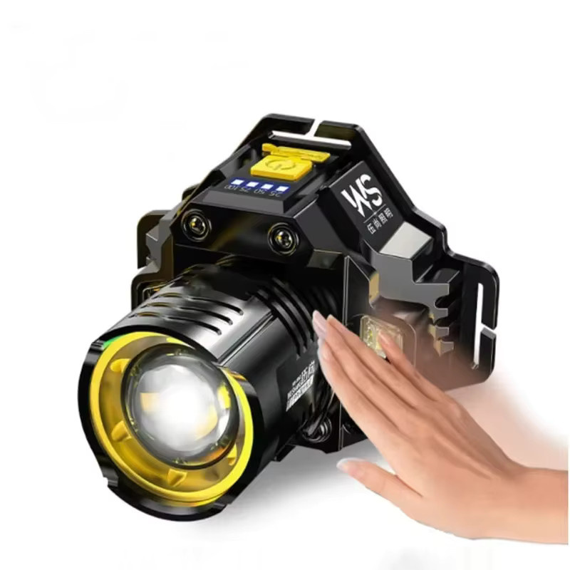 BALDR LED Stirnlampe mit COB-Technologie, wiederaufladbar und wasserdicht, Farbe: Schwarz - Bild 3