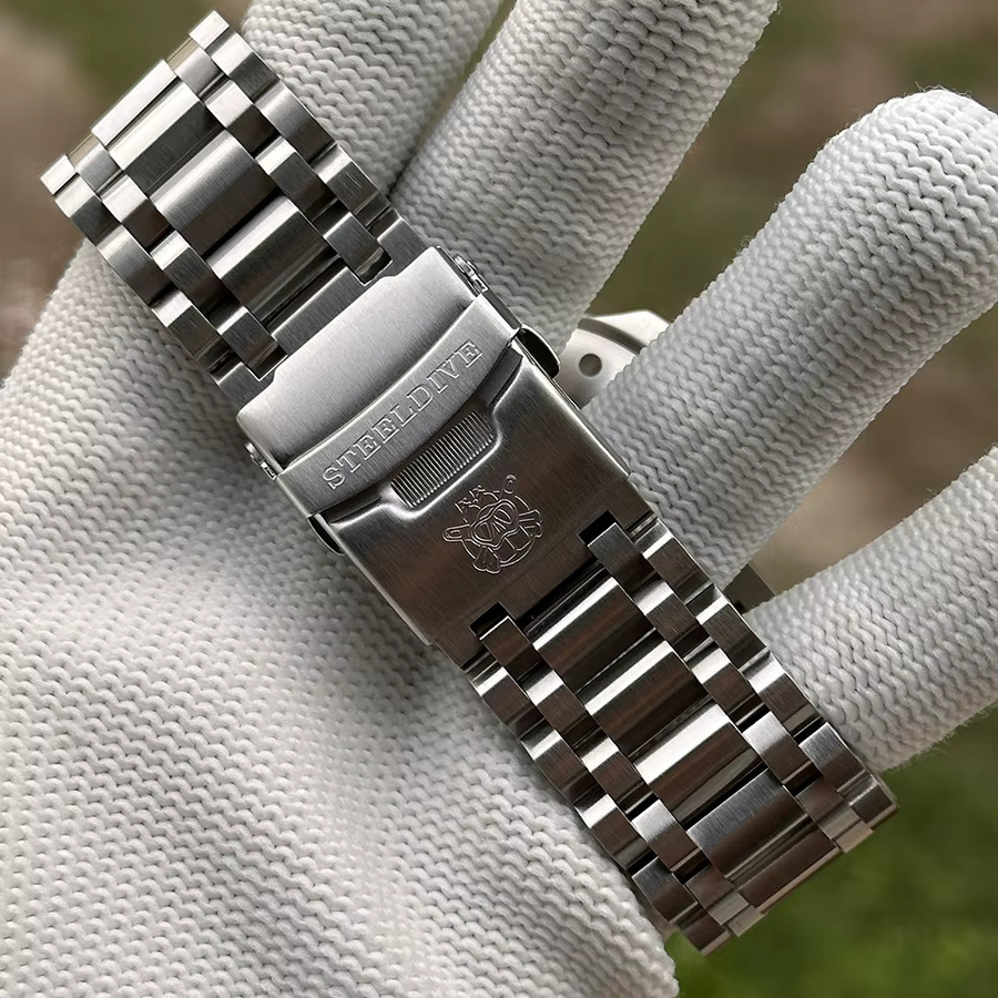 STEELDIVE Uhrenarmband Edelstahl, Silber, Unisex - Bild 2