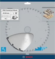 Bosch Construct Wood Hartmetall Kreissägeblatt mit 16 Zähnen, Durchmesser: 235 mm, Bohrung: 30/25 mm, Breite: 2,8 mm - Bild 2