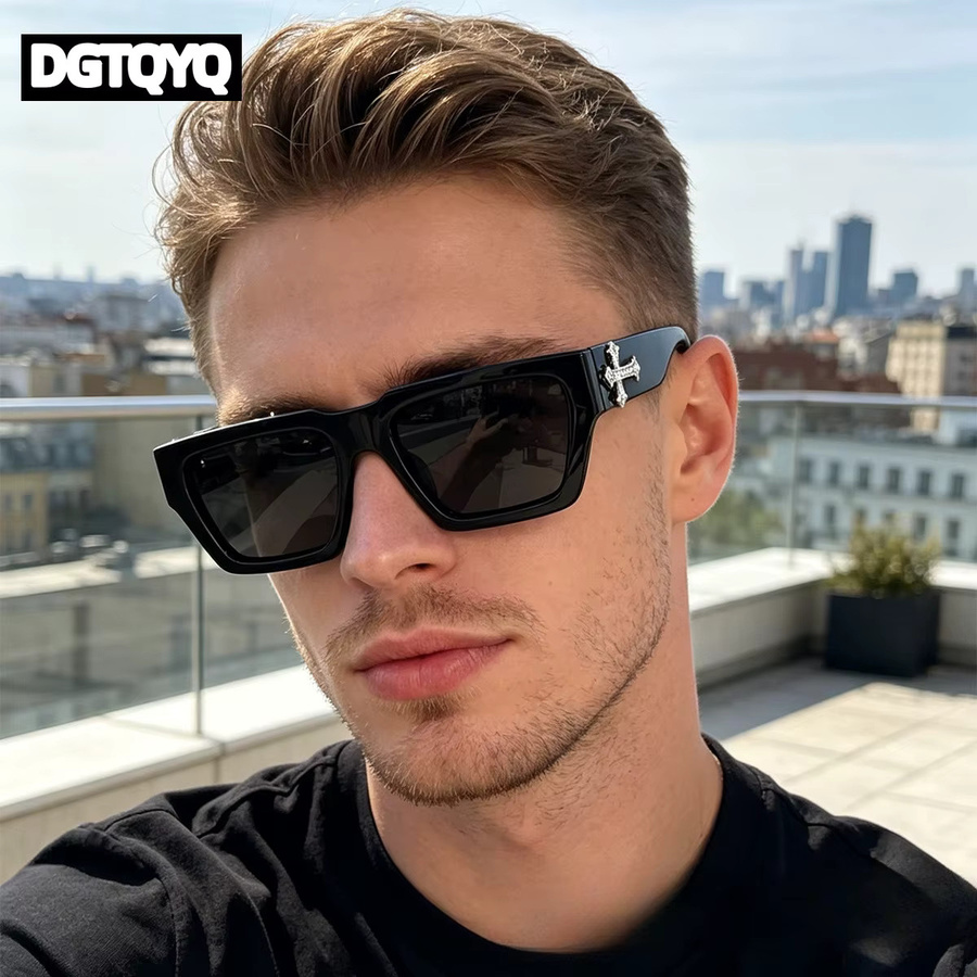 DGTQYQ Sonnenbrille, Vollrand, quadratisch, Schwarz, Unisex, Kunststoff - Bild 2