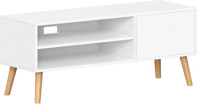 Vasagle TV-Schrank im Industrie-Design in Weiß, B/T/H: 120 x 40 x 49 cm - Bild 1