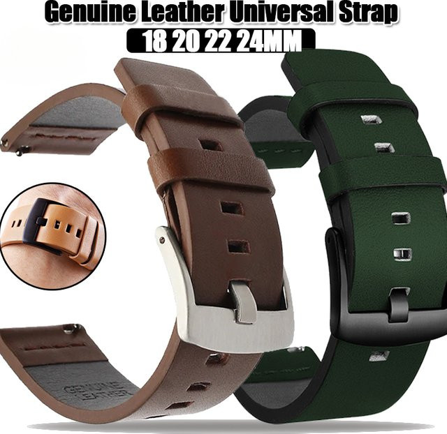 Geekthink Uhrenarmband Leder, Schnellverschluss, Unisex - Bild 1